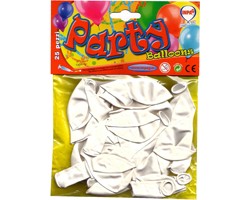 Palloncini da gonfiare cf.25 pz. da diam.cm.25 a 28 ca. bianco - Cartoarte Palloncini da gonfiare cf.25 pz. da diam.cm.25 a 28 ca. bianco - Cartoarte