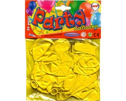 Palloncini da gonfiare cf.25 pz. da diam.cm.25 a 28 ca. giallo - Cartoarte Palloncini da gonfiare cf.25 pz. da diam.cm.25 a 28 ca. giallo - Cartoarte