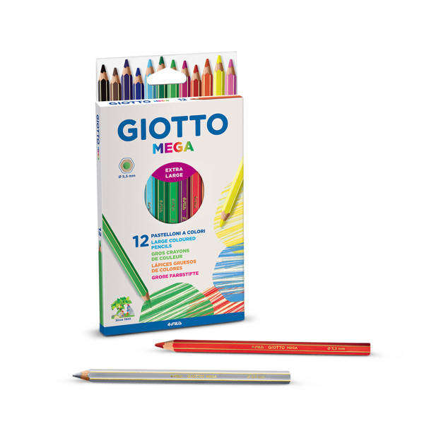 Pastelloni giotto mega 12 colori extra large - Cartoarte Pastelloni giotto mega 12 colori extra large - Cartoarte