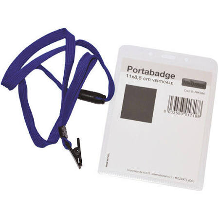 Portabadge cm11x8,5 verticale antisoffocamento 30 pz. - Cartoarte Portabadge cm11x8,5 verticale antisoffocamento 30 pz. - Cartoarte