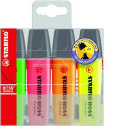 Evidenziatore stabilo boss original astuccio 4 evidenziatori art.70/4 - Cartoarte Evidenziatore stabilo boss original astuccio 4 evidenziatori art.70/4 - Cartoarte