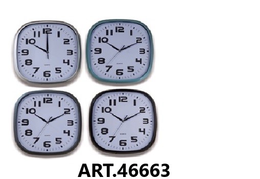 Orologio da parete diametro cm.30x30 plastica 4 colori - Cartoarte Orologio da parete diametro cm.30x30 plastica 4 colori - Cartoarte
