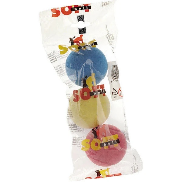 Pallina in spugna soft conf.3 palline cm. 7 - Cartoarte Pallina in spugna soft conf.3 palline cm. 7 - Cartoarte