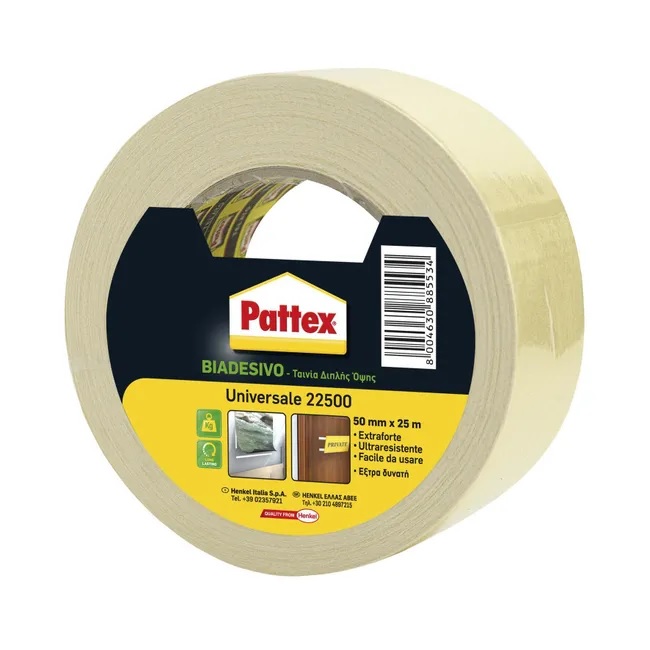 Nastro Biadesivo Pattex universale 22500 mm. 50x25 mt. - Cartoarte Nastro Biadesivo Pattex universale 22500 mm. 50x25 mt. - Cartoarte