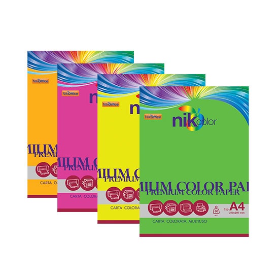 Carta fotocopie 125 fogli 21X29,7 gr.160 multiuso conf. assortita in 5 colori tinte fluorescenti forti - Cartoarte Carta fotocopie 125 fogli 21X29,7 gr.160 multiuso conf. assortita in 5 colori tinte fluorescenti forti - Cartoarte