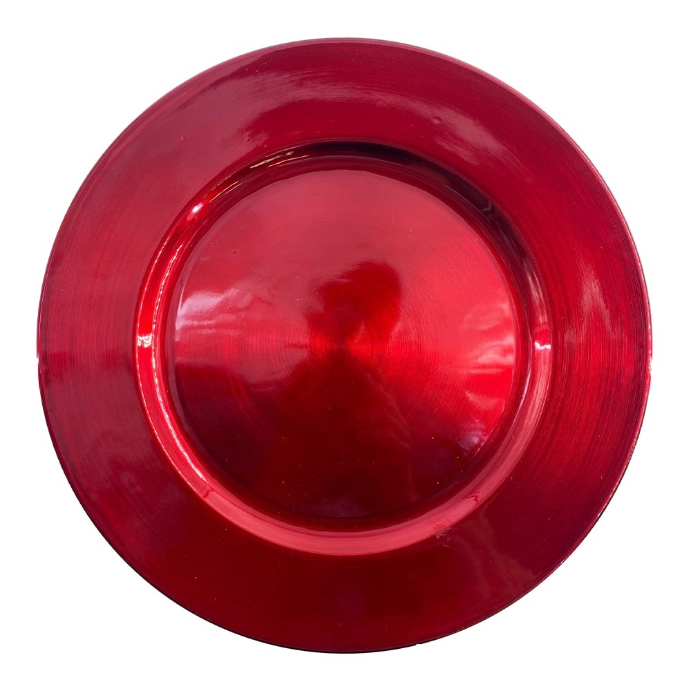 Sottopiatto in plastica rosso diametro cm.33 - Cartoarte Sottopiatto in plastica rosso diametro cm.33 - Cartoarte