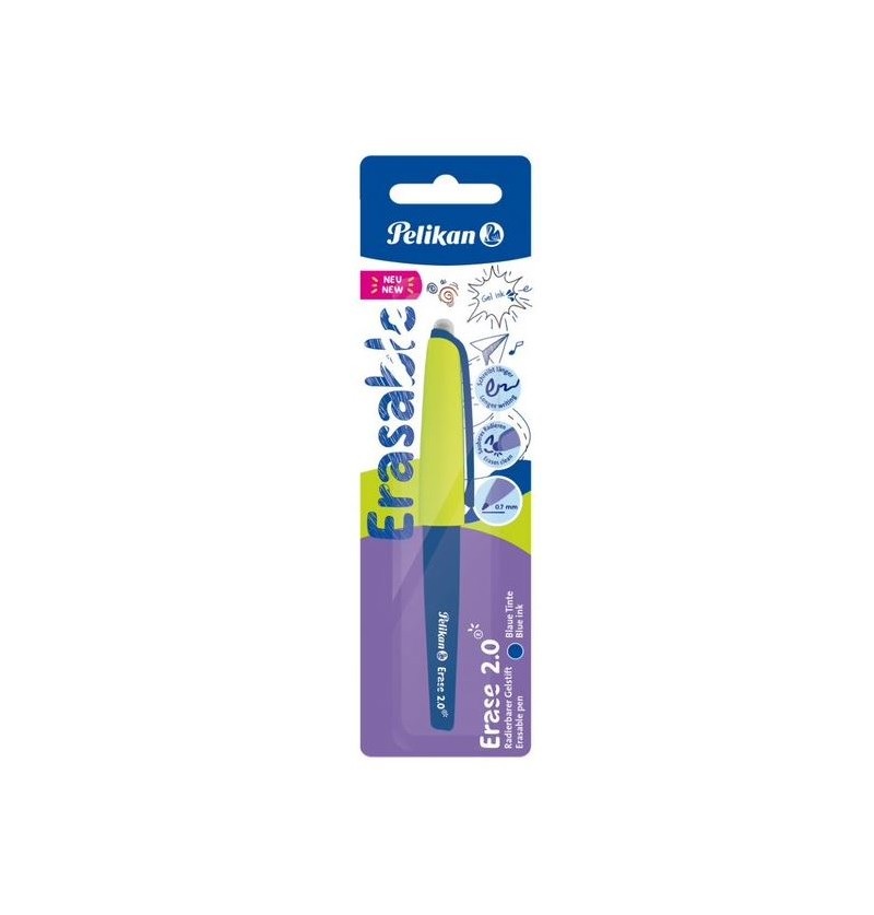 Sfera erase 2.0 inchiostro cancellabile punta 0.7 blu PELIKAN - Cartoarte Sfera erase 2.0 inchiostro cancellabile punta 0.7 blu PELIKAN - Cartoarte