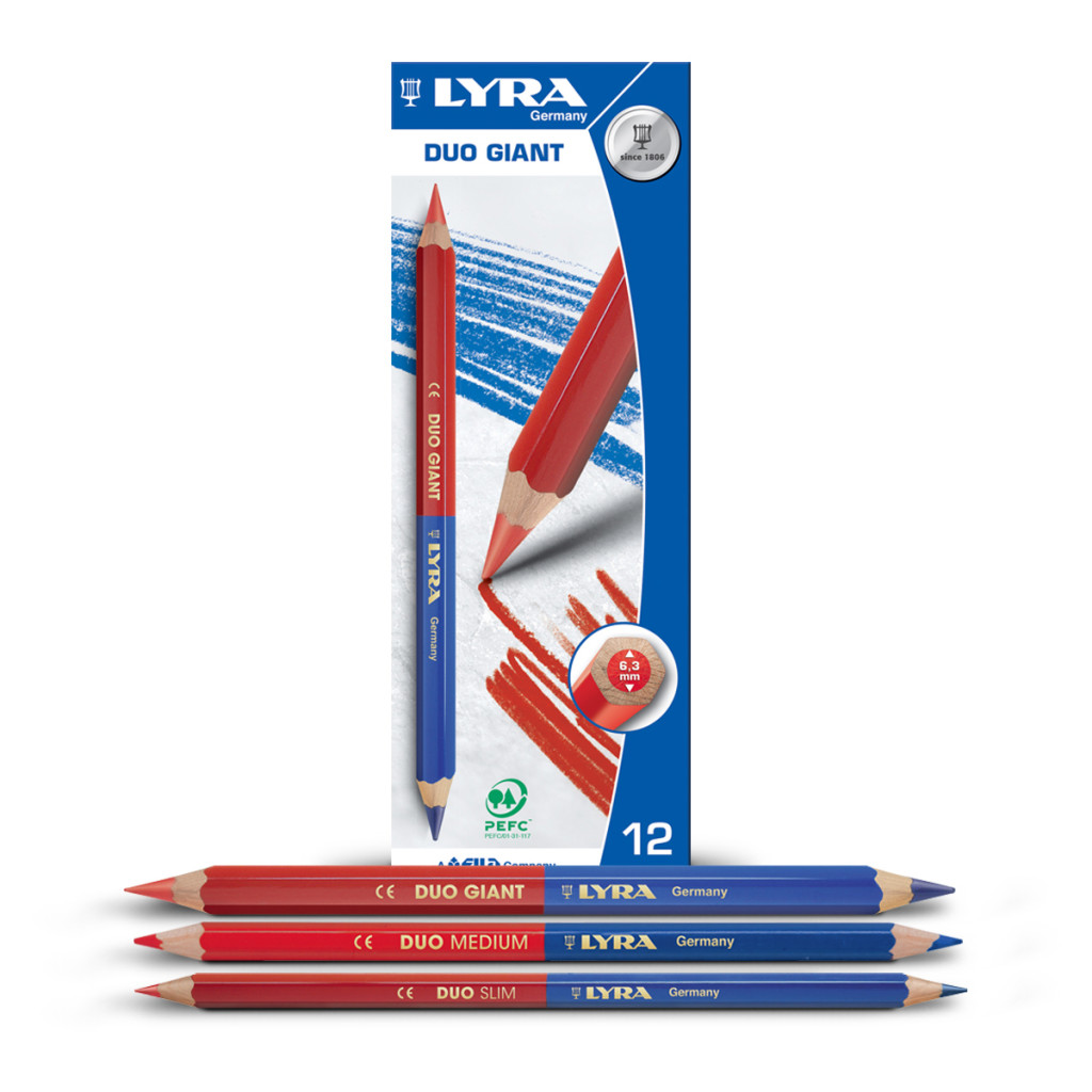 Matite 2 colori rosso/blu Lyra Duo Giant maxi mm.6,25 - Cartoarte Matite 2 colori rosso/blu Lyra Duo Giant maxi mm.6,25 - Cartoarte