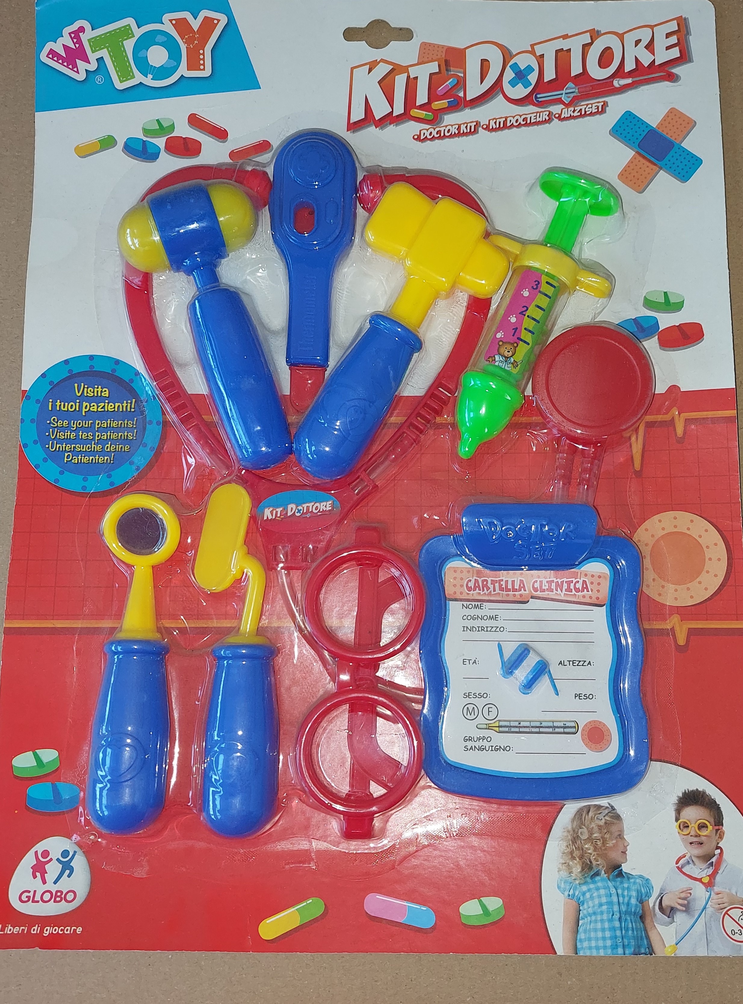 Kit dottore in blister con strumenti da dottore - Cartoarte Kit dottore in blister con strumenti da dottore - Cartoarte