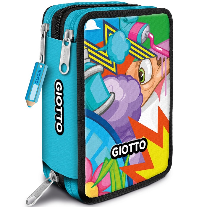 Astuccio portapenne 3 zip Young Street 18 turbo color + 18 pastelli Supermina - Cartoarte Astuccio portapenne 3 zip Young Street 18 turbo color + 18 pastelli Supermina - Cartoarte