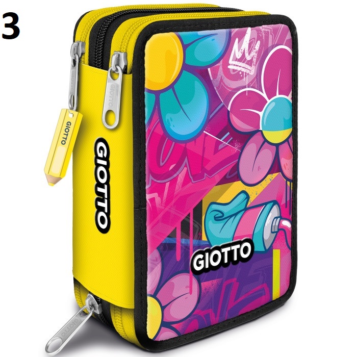 Astuccio portapenne 3 zip Young Street 18 turbo color + 18 pastelli Supermina - Cartoarte Astuccio portapenne 3 zip Young Street 18 turbo color + 18 pastelli Supermina - Cartoarte