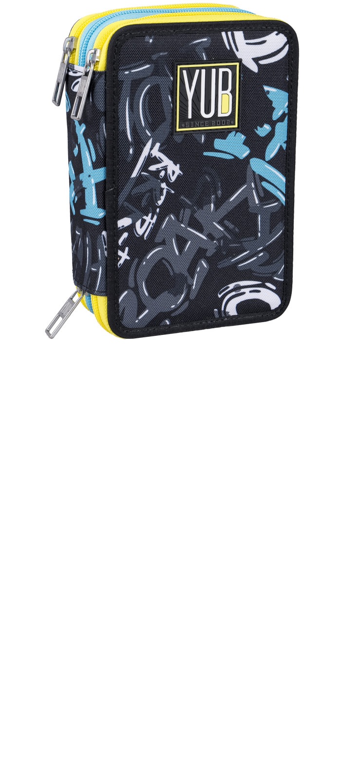 Astuccio portapenne 3 zip Yub Street Doodles completo di 18 pastelli+18 pennarelli - Cartoarte Astuccio portapenne 3 zip Yub Street Doodles completo di 18 pastelli+18 pennarelli - Cartoarte