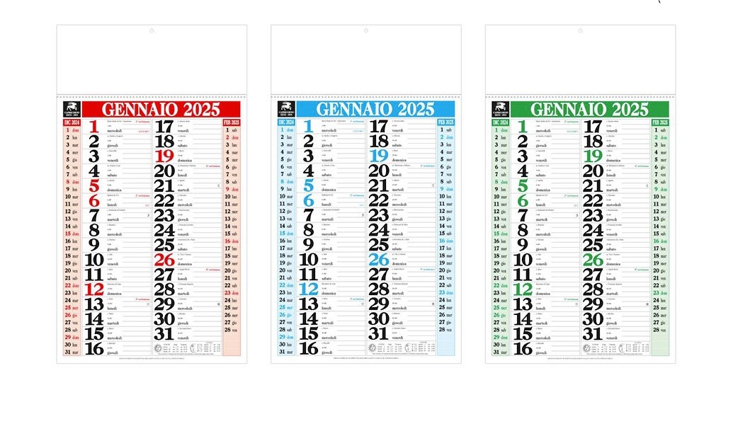Calendario olandese 2025 cm.28,8x47 - Cartoarte Calendario olandese 2025 cm.28,8x47 - Cartoarte