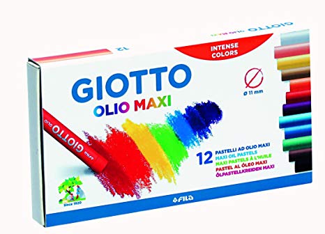 Pastelli olio maxi 12 colori diam.mm.11 lung.pastello cm.7 - Cartoarte Pastelli olio maxi 12 colori diam.mm.11 lung.pastello cm.7 - Cartoarte