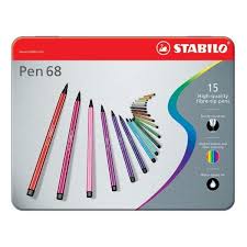 Pennarelli Stabilo Pen 68 scatola metallo 15 colori 6815/6 - Cartoarte Pennarelli Stabilo Pen 68 scatola metallo 15 colori 6815/6 - Cartoarte