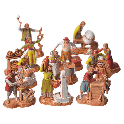 Pastori mestieri cm.3,5 per presepe busta 11 personaggi - Cartoarte Pastori mestieri cm.3,5 per presepe busta 11 personaggi - Cartoarte