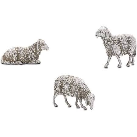 Pecore per presepe adatte per personaggi da cm.10 blister 3 pecore - Cartoarte Pecore per presepe adatte per personaggi da cm.10 blister 3 pecore - Cartoarte