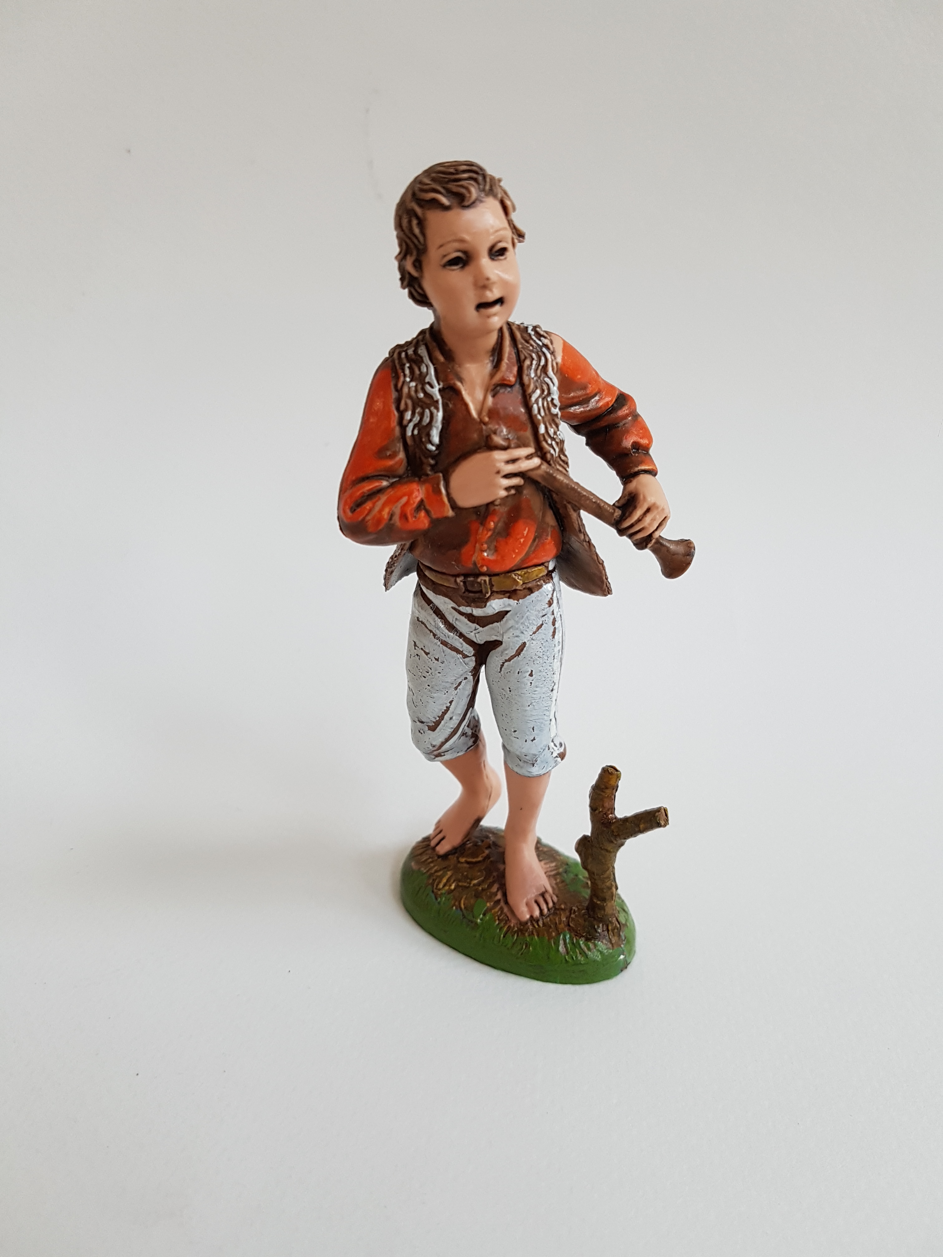 Pastore per presepe Pifferaio cm.12 stile classico Landi - Cartoarte Pastore per presepe Pifferaio cm.12 stile classico Landi - Cartoarte
