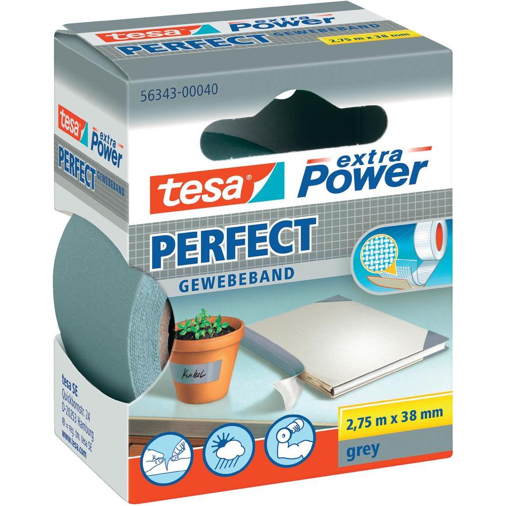 Nastro adesivo tesa telato extra Power grigio mt.2,75x38 mm - Cartoarte Nastro adesivo tesa telato extra Power grigio mt.2,75x38 mm - Cartoarte