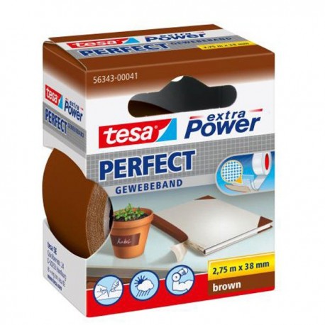 Nastro adesivo tesa telato extra Power marrone mt.2,75x38 mm - Cartoarte Nastro adesivo tesa telato extra Power marrone mt.2,75x38 mm - Cartoarte