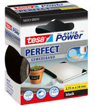 Nastro adesivo tesa telato extra Power nero mt.2,75x38 mm - Cartoarte Nastro adesivo tesa telato extra Power nero mt.2,75x38 mm - Cartoarte