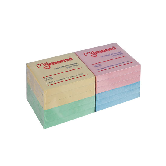 Blocchetto adesivo promemoria my memo 76x76 mm. - Cartoarte Blocchetto adesivo promemoria my memo 76x76 mm. - Cartoarte