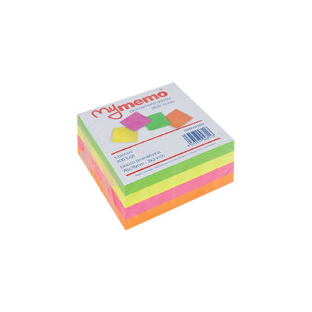 Blocchetto fogli adesivi promemoria my memo 76x76 mm.400 fg.colori ass. - Cartoarte Blocchetto fogli adesivi promemoria my memo 76x76 mm.400 fg.colori ass. - Cartoarte